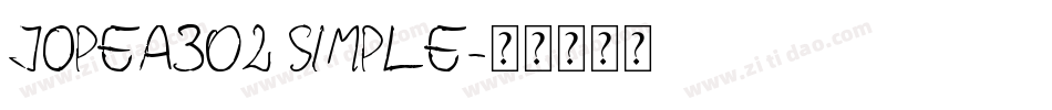 jopea302 Simple字体转换
